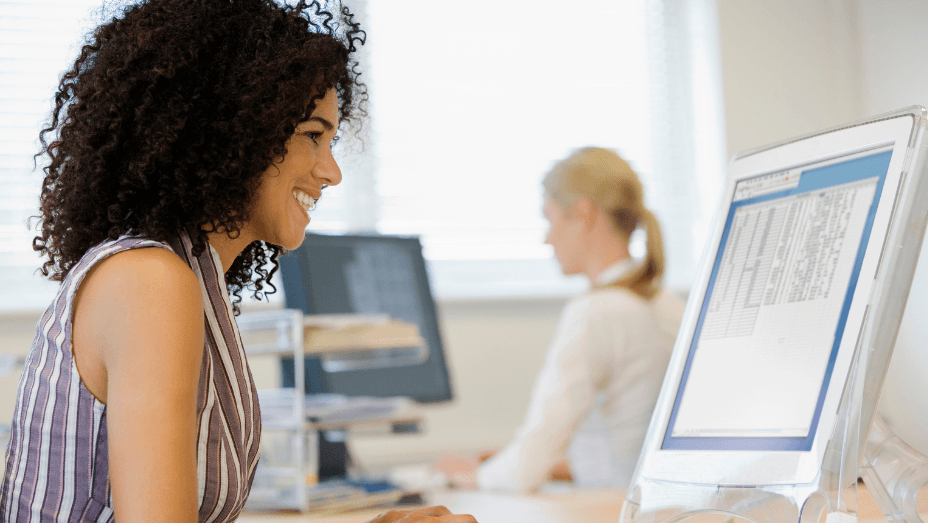 woman working