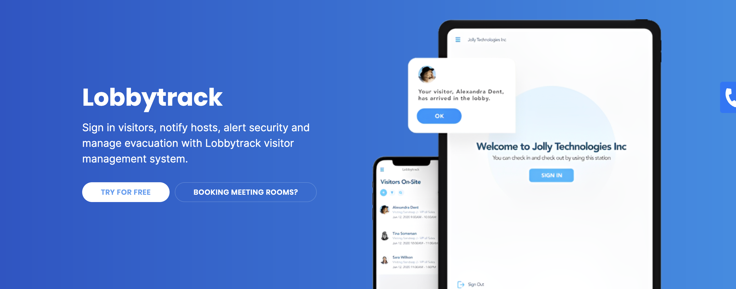 lobbytrack software for visitor management