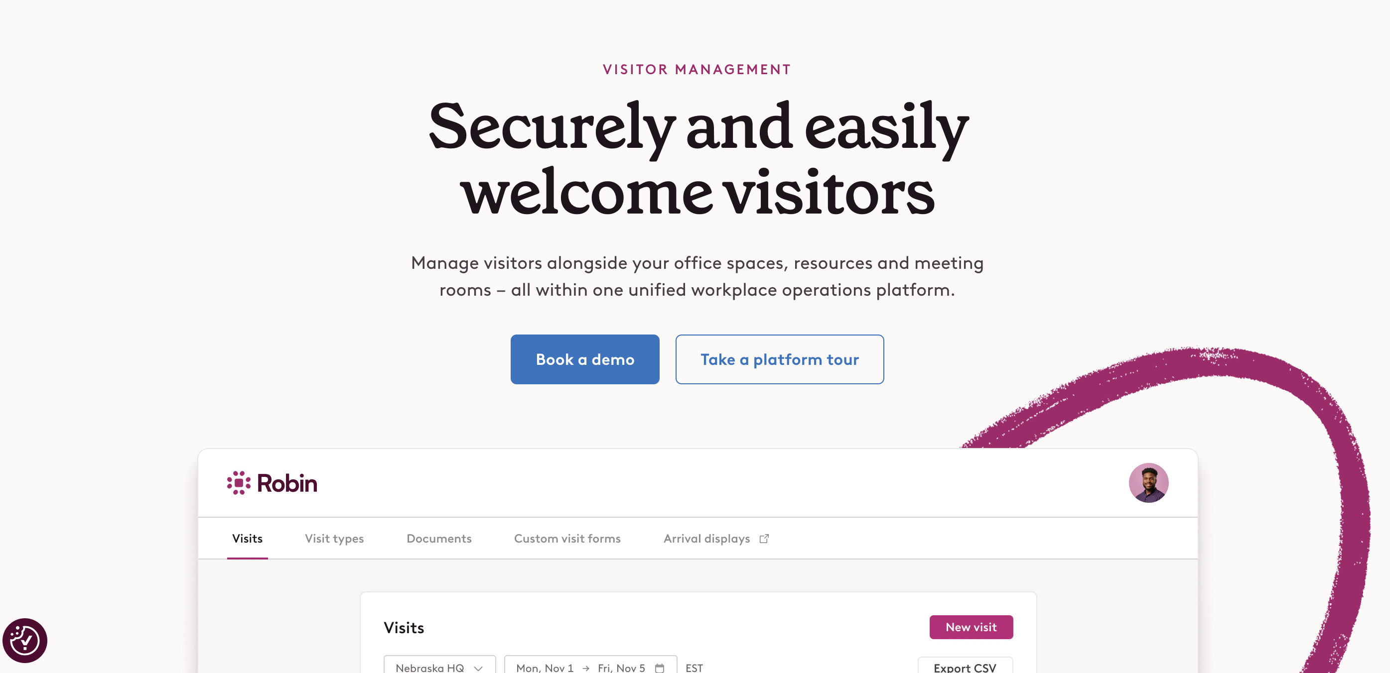 robin reception management system